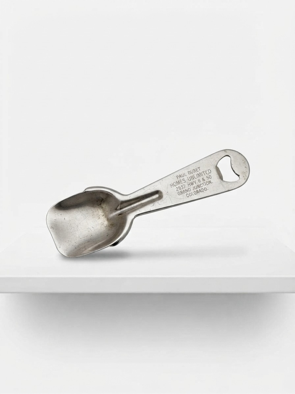 Vintage Mid Century Cast Aluminum Ice Cream Scoop & Bottle Opener (0410)